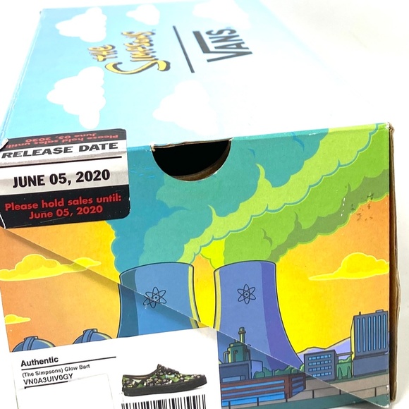 💖MEGA SALE💖VANS Authentic x Simpsons Glow Bart Low Top Kids Canvas VN0A3UIV0GY - Picture 11 of 11